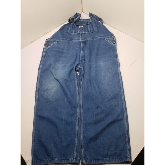Liberty Men's Denim Blue Bib Overalls 100% Cotton Original Fit Size 50x30 - Picture 1 of 16